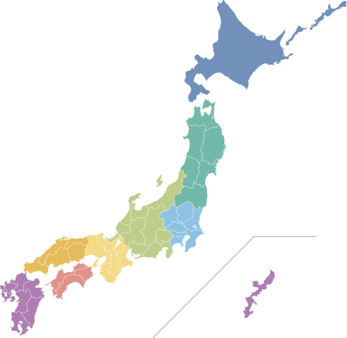 永代供養や納骨堂などの納骨先をエリアでまとめた日本地図